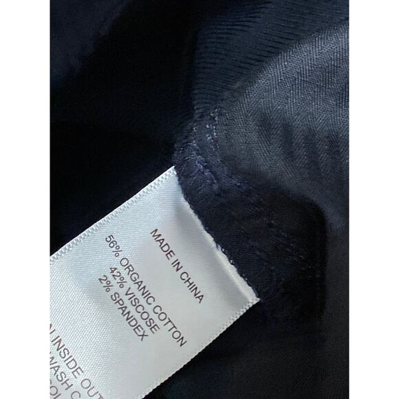 NEW Quince Women's Navy Blue High Rise Straight Leg Trousers Dress Pants Size XL - Picture 5 of 5